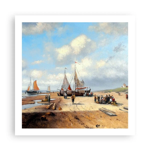 Plagát - Po úspešnom rybolove - 60x60 cm