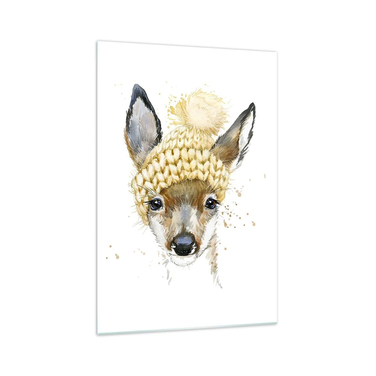 Obraz na skle - V zime v snežnom lese - 70x100 cm