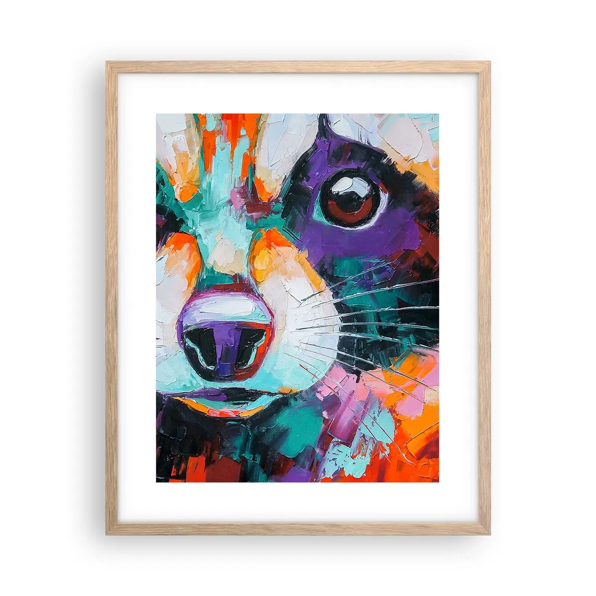 Plagát v ráme zo svetlého duba - Iba dobré emócie - 40x50 cm