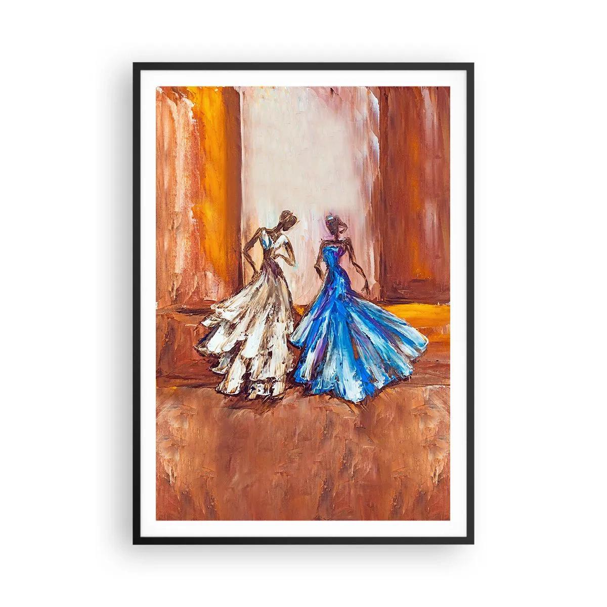 Plagát v čiernom ráme - Pôvabné duo - 70x100 cm