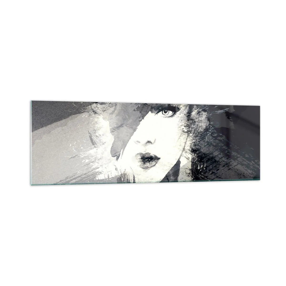 Obraz na skle - Za šedým závojom - 160x50 cm