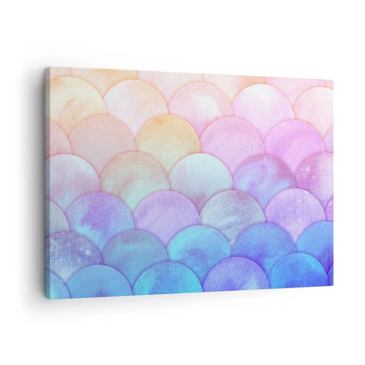Obraz na plátne - Abstraktné váhy v pastelových odtieňoch - 70x50cm - Perleťová šupina - Moderná nástenná dekorácia do obývacej izby a spálne ARTTOR