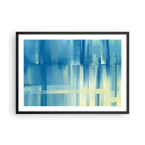 Plagát v čiernom ráme - Kompozícia v tyrkyse - 70x50 cm