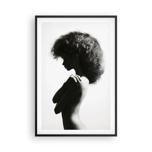Plagát v čiernom ráme - Ako kvetina na štíhlej stonke - 61x91 cm