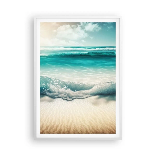 Plagát v bielom ráme - Kľud oceánu - 70x100 cm
