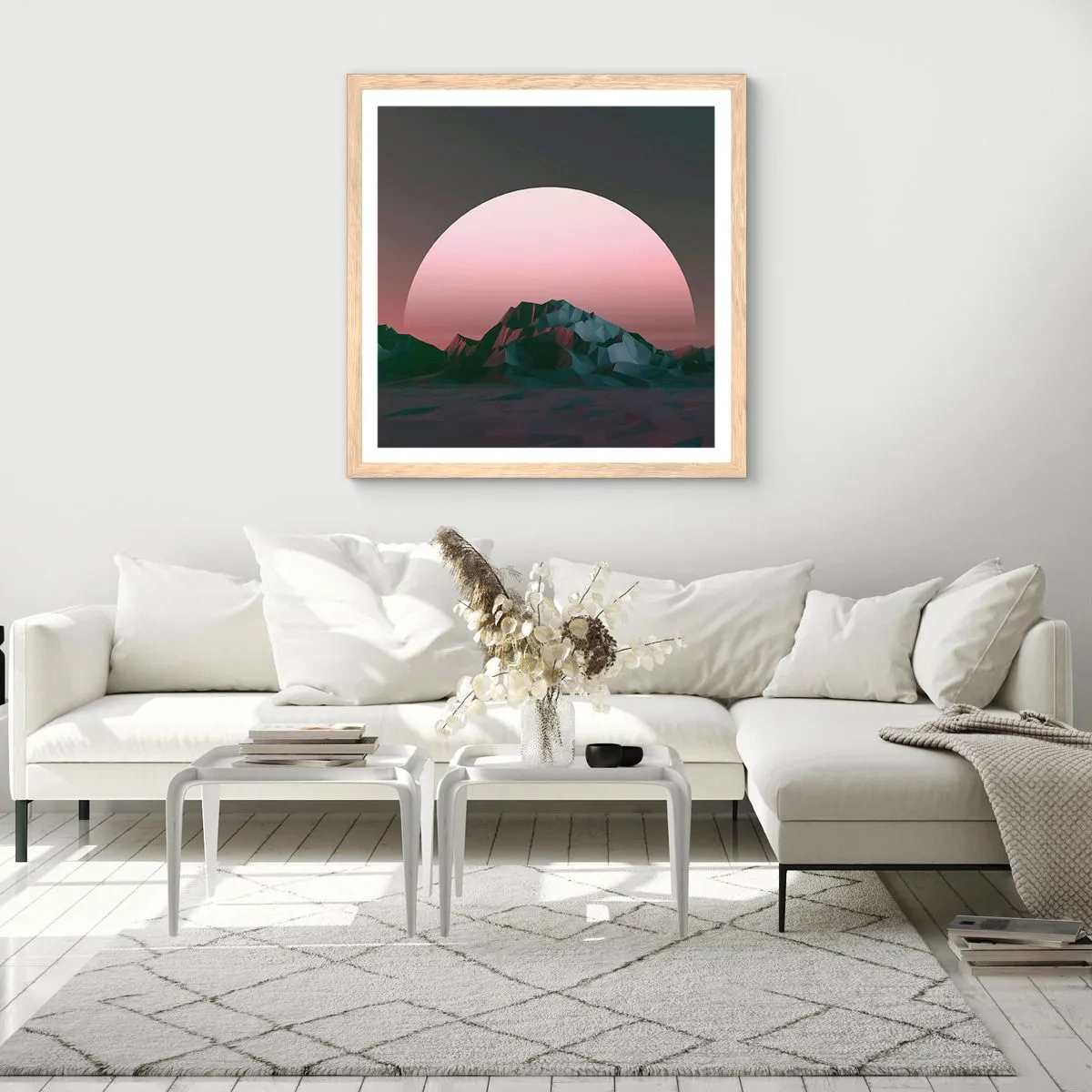 Plagát v ráme zo svetlého duba - V susednej galaxii - 30x30 cm