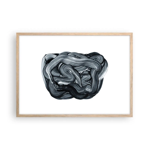 Plagát v ráme zo svetlého duba - Nie je to tak jednoduché - 70x50 cm