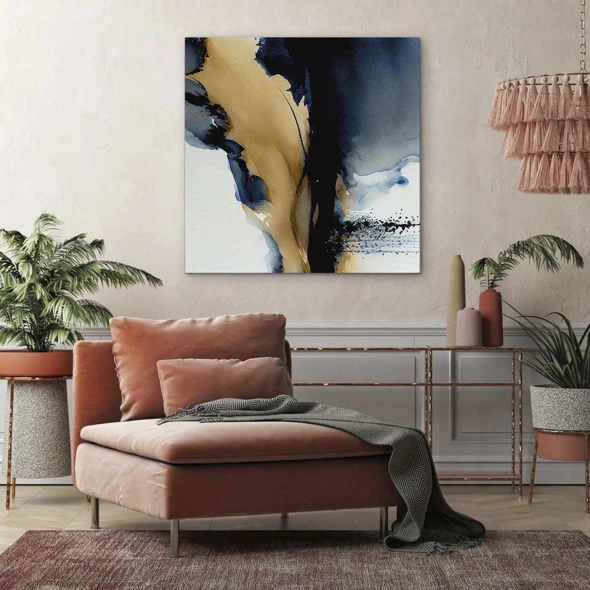 Obraz na plátne - Za závojom - 70x70 cm