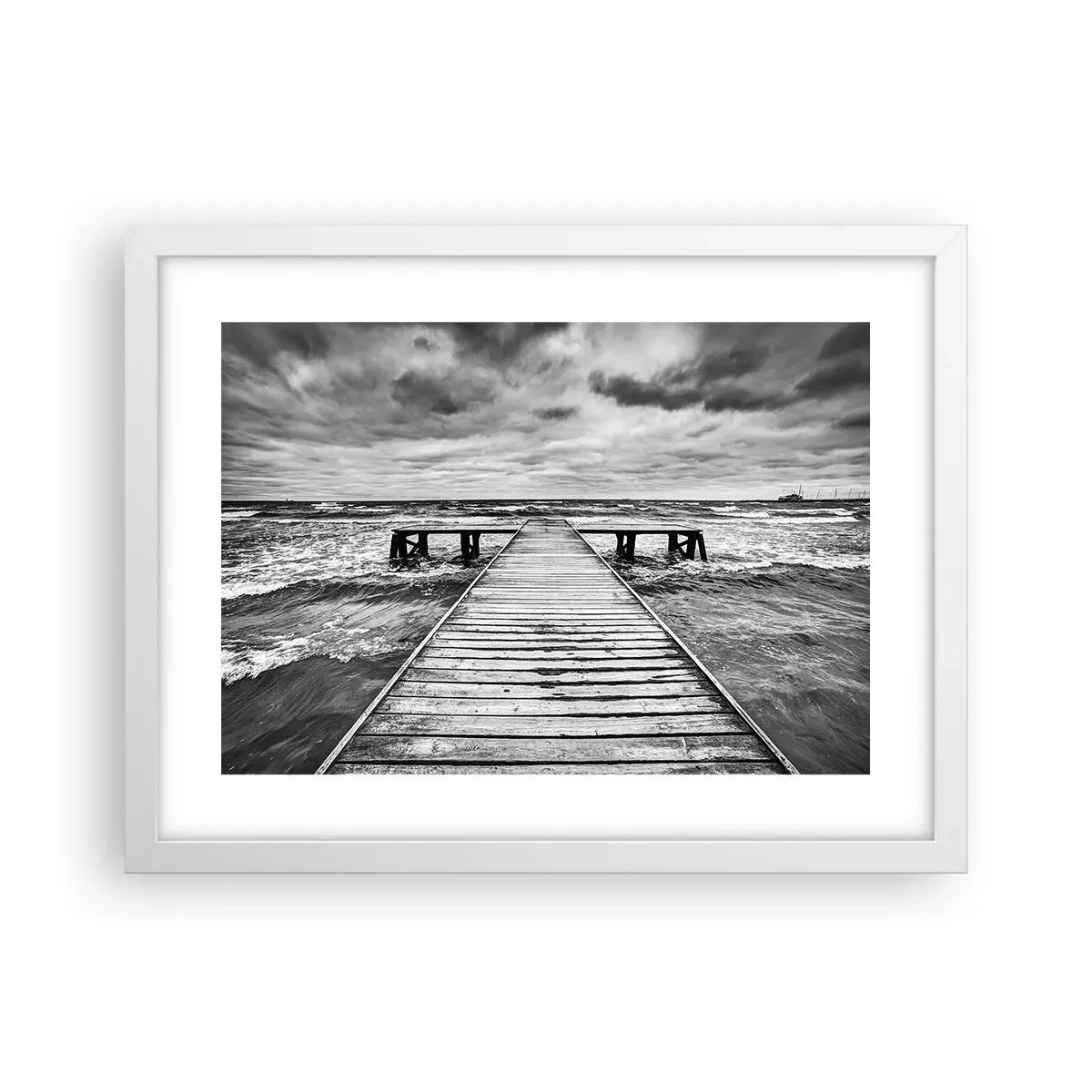 Plagát v bielom ráme - Čakám na vietor, čo rozfúka… - 40x30 cm