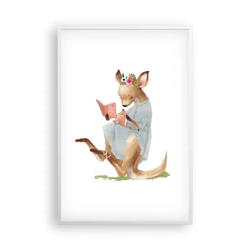 Plagát v bielom ráme - Prečítaj mi, mama - 61x91 cm