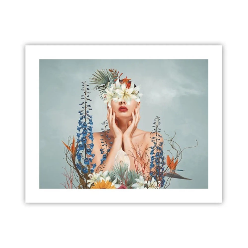 Plagát - Žena – kvetina - 50x40 cm