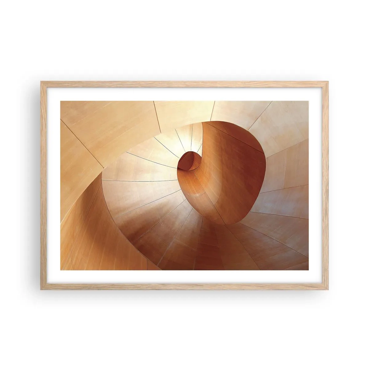 Plagát v ráme zo svetlého duba - Architektonická serpentína - 70x50 cm