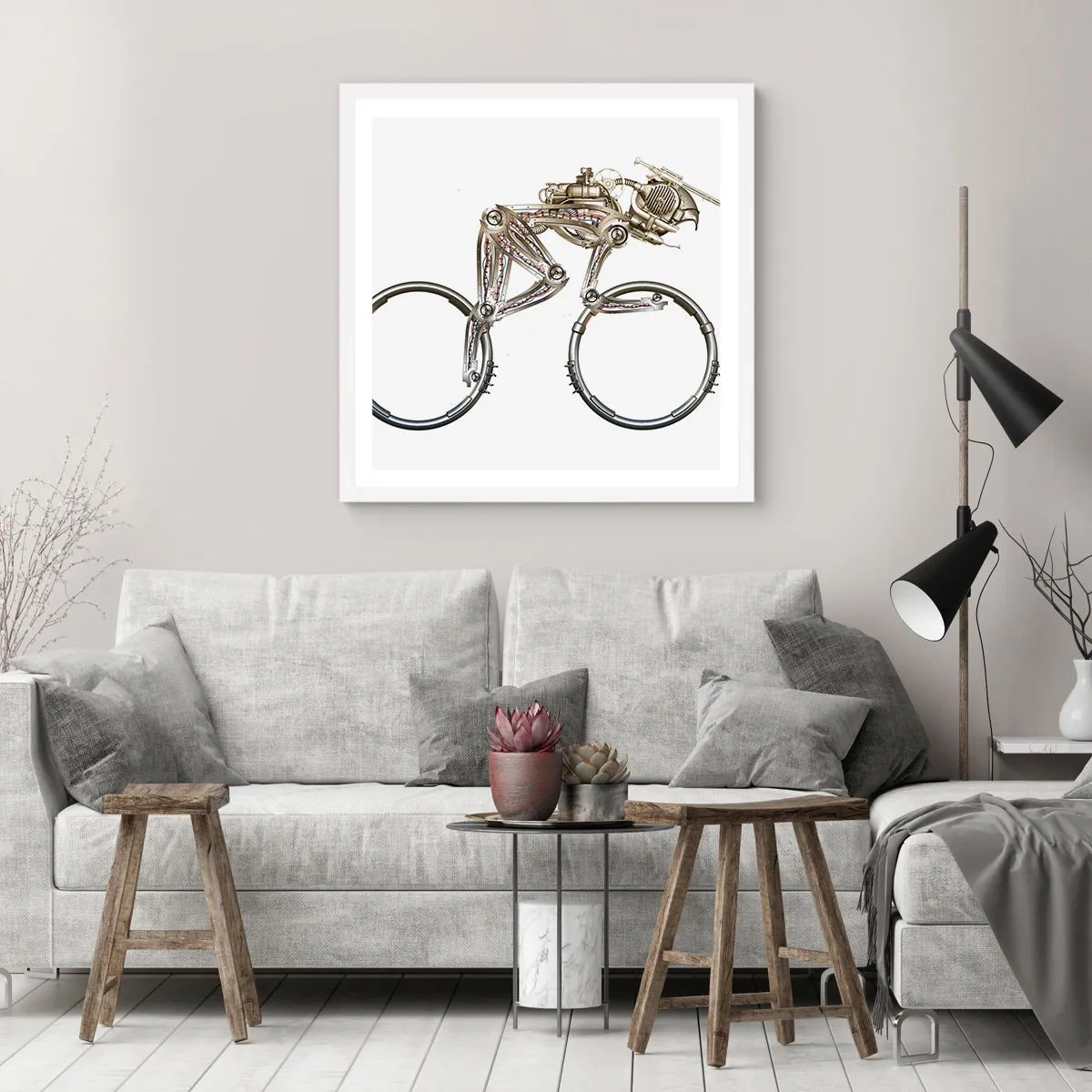 Plagát v bielom ráme - Úžasný stroj - 40x40 cm