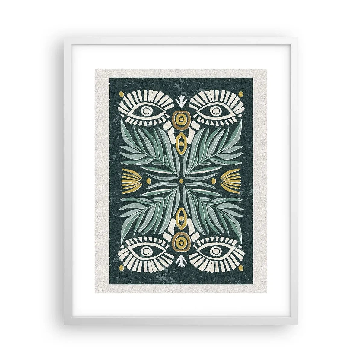 Plagát v bielom ráme - Ako ľudová vystrihovačka - 40x50 cm