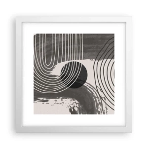 Plagát v bielom ráme - Ovál víťazí - 30x30 cm