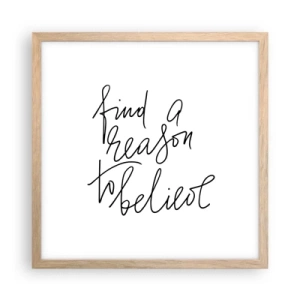 Plagát v ráme zo svetlého duba - Je to možné - 40x40 cm