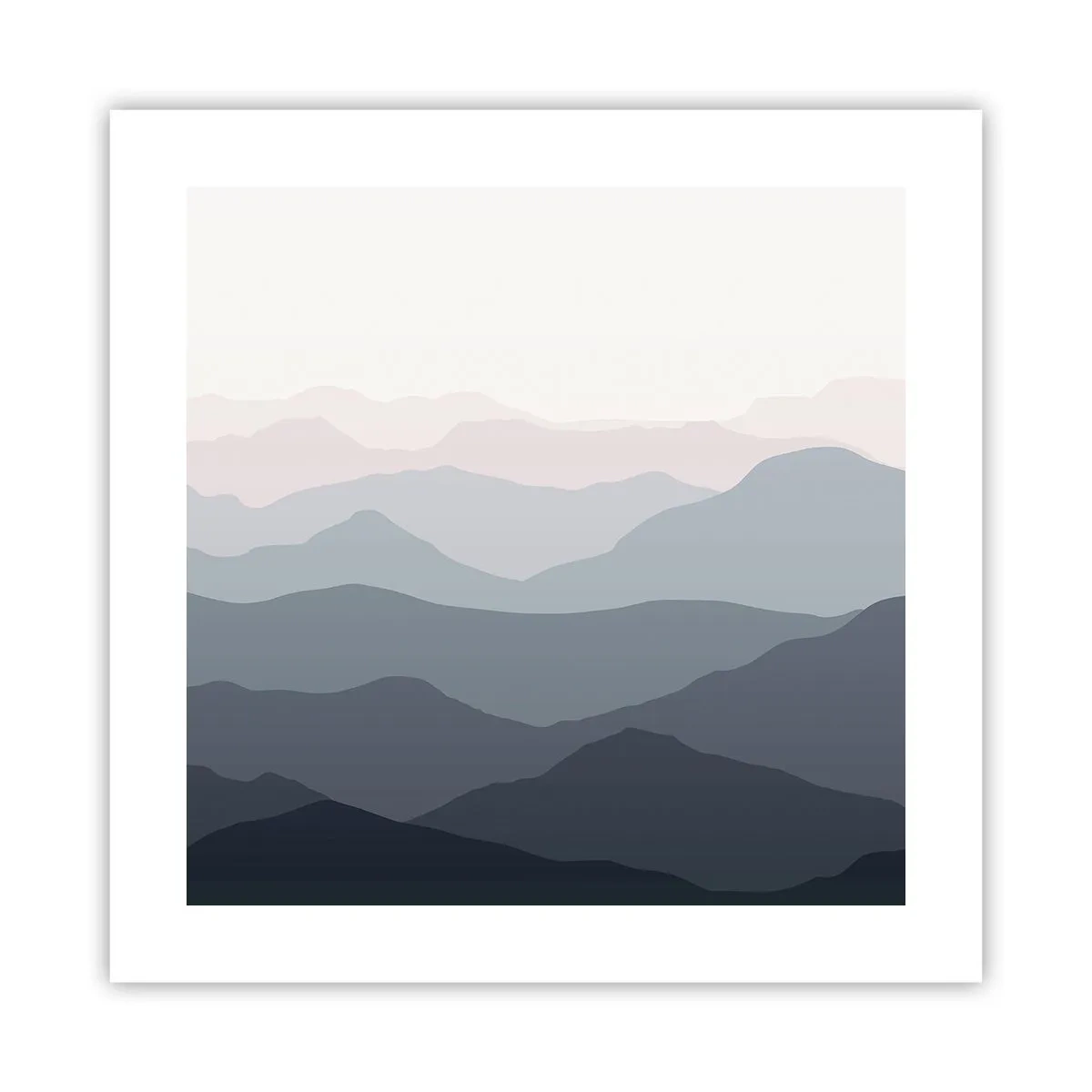 Plagát - Vlny hôr - 40x40 cm