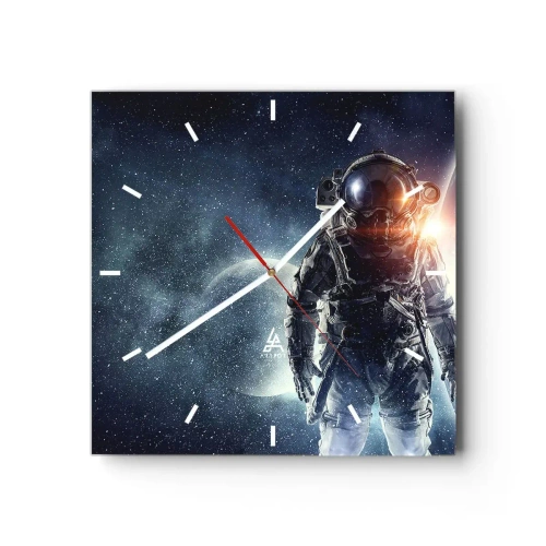 Nástenné hodiny - Vesmírne dobrodružstvo - 30x30 cm