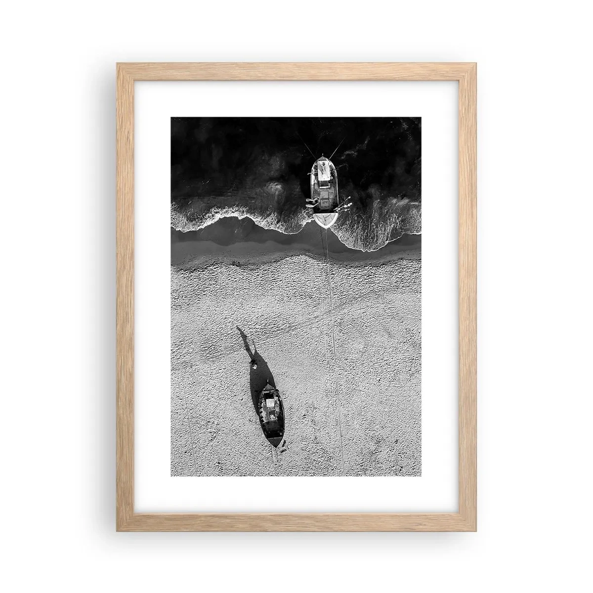 Plagát v ráme zo svetlého duba - Ešte na brehu… - 30x40 cm