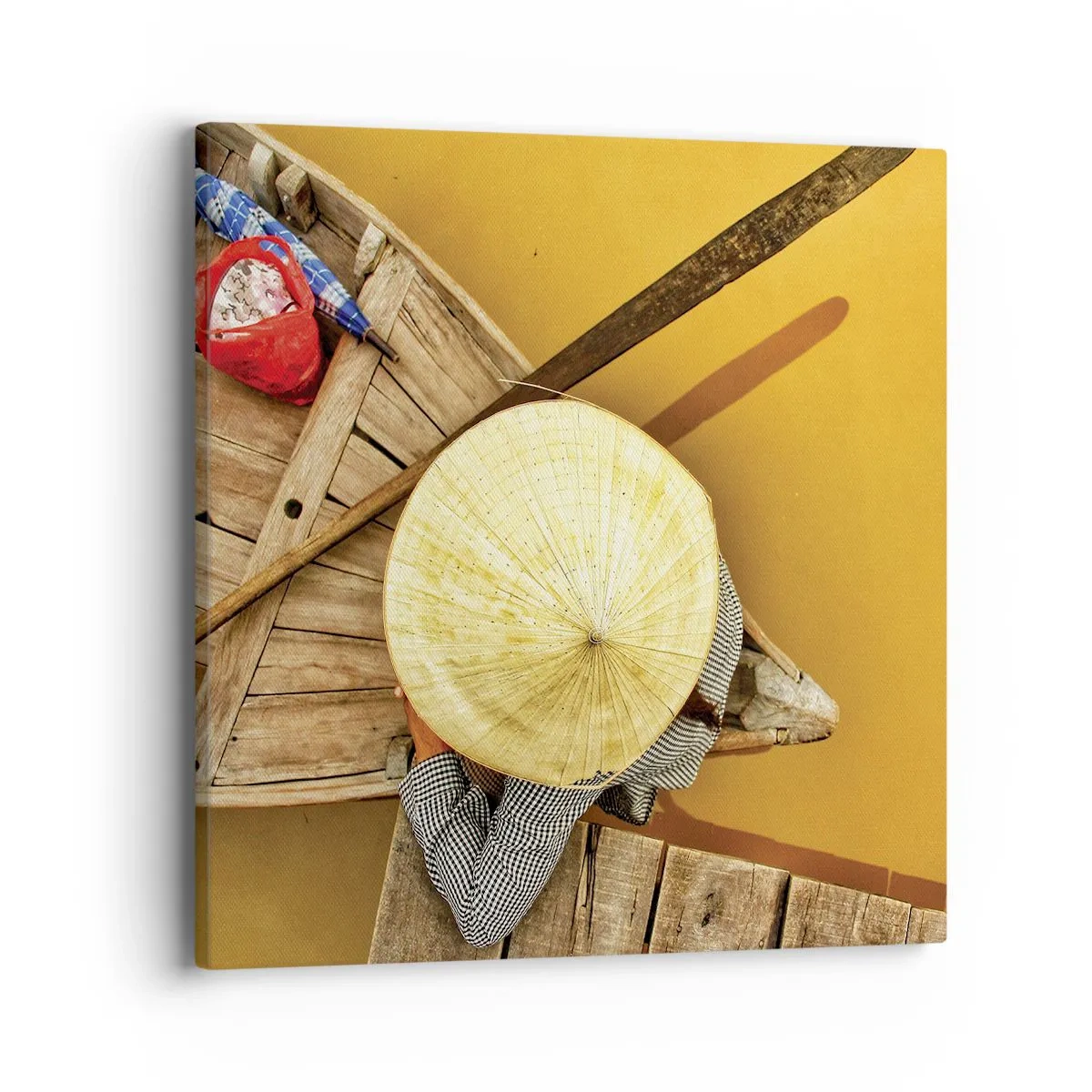 Obraz na plátne - Život na žltej rieke - 40x40 cm