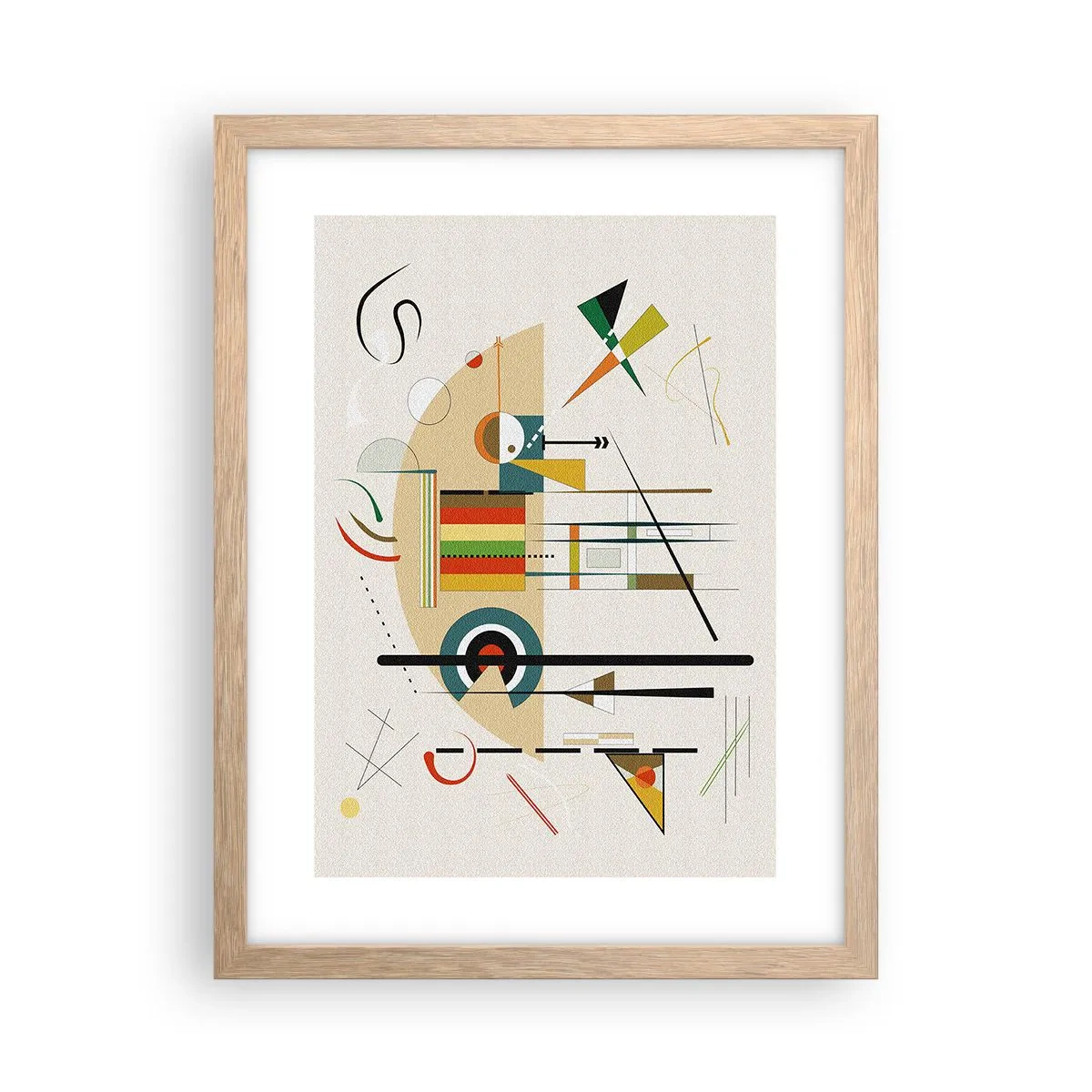 Plagát v ráme zo svetlého duba - A svet sa smeje - 30x40 cm