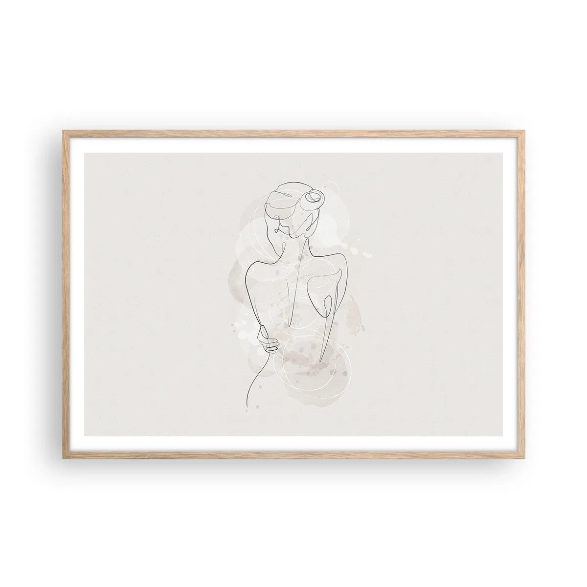 Plagát v ráme zo svetlého duba - Ako citlivý nástroj - 100x70 cm