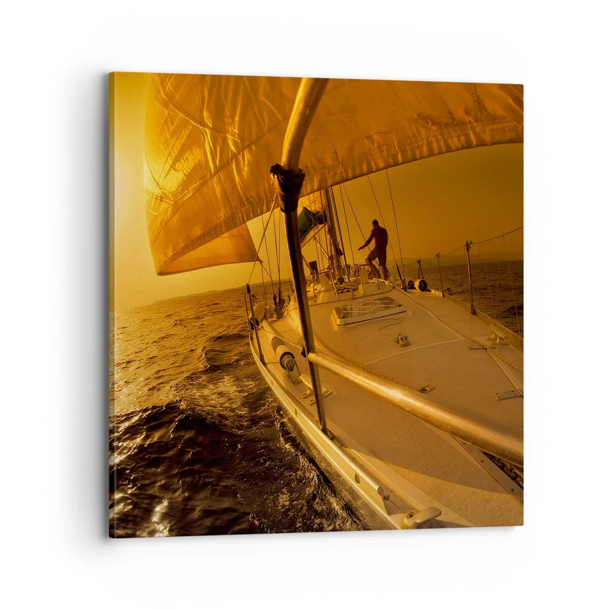 Obraz na plátne - Zlatý večer po viacfarebnom dni - 70x70 cm