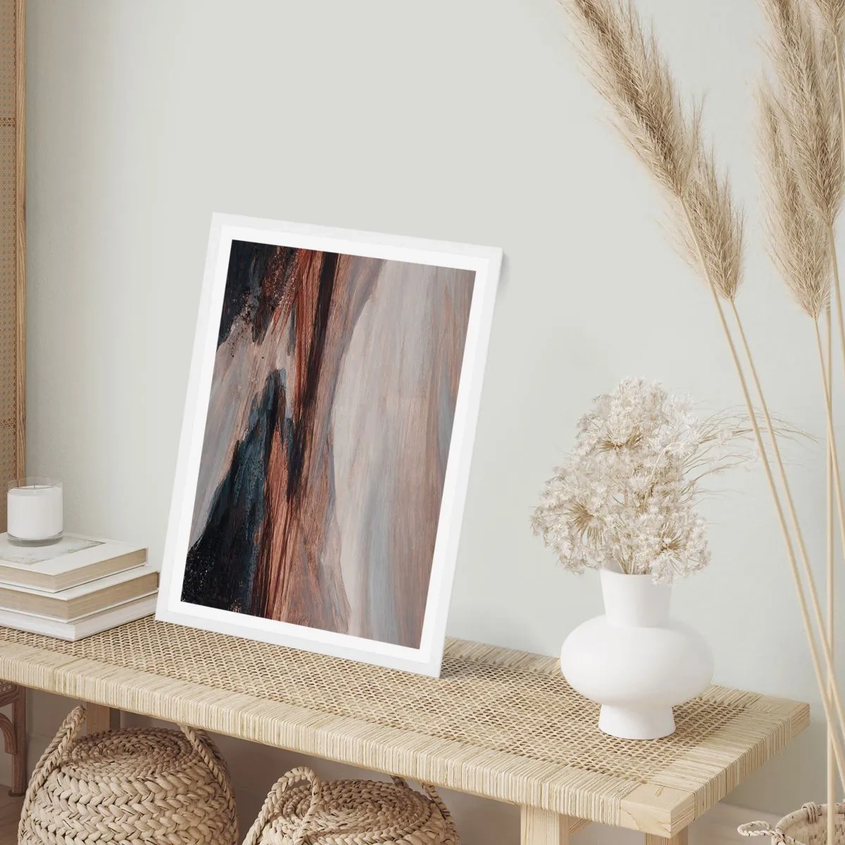 Plagát v bielom ráme -  Pokojné údolie - 50x70 cm