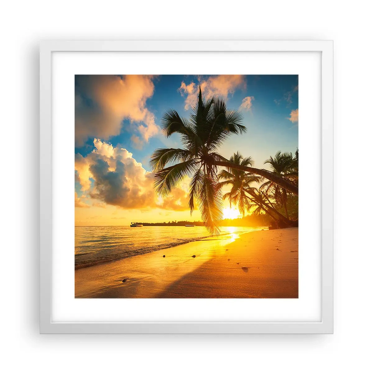 Plagát v bielom ráme - Karibský sen - 40x40 cm
