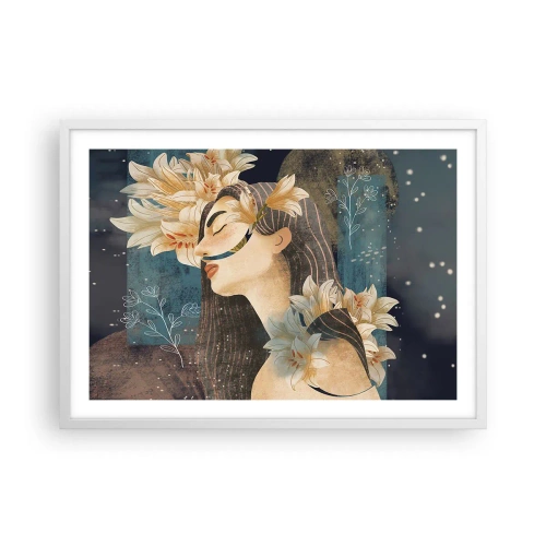 Plagát v bielom ráme - Rozprávka o princeznej s ľaliami - 70x50 cm