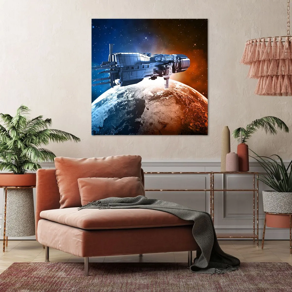 Obraz na plátne - Pozorný pozorovateľ - 70x70 cm