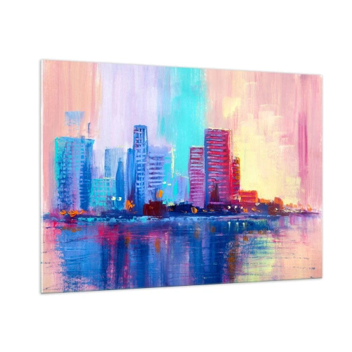 Obraz na skle - Vykúpané vo farbách - 100x70 cm