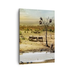 Obraz na plátne - „Z raja opäť pramenila rieka…“ - 50x70 cm