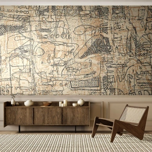 Fototapeta Premium Sand - Čaká na rozlúštenie - Grafika, Kus, Abstrakcia - 350x256 cm