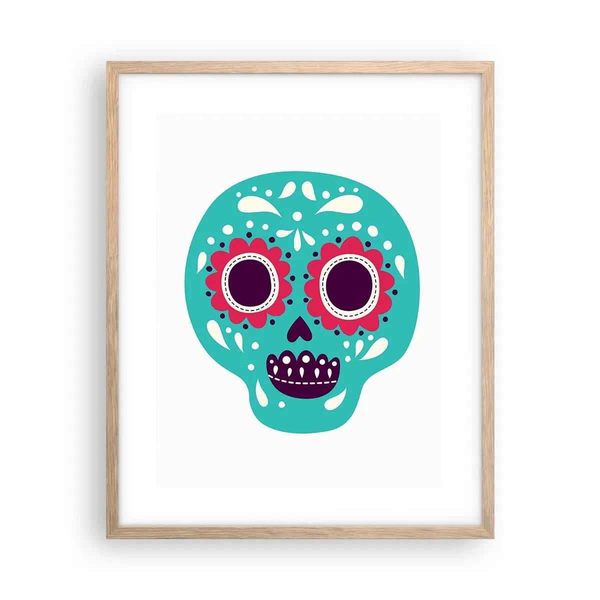 Plagát v ráme zo svetlého duba - Život – zábava až do smrti - 40x50 cm