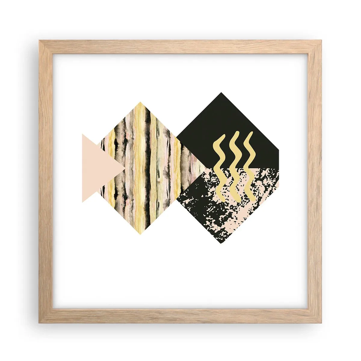 Plagát v ráme zo svetlého duba - Nie je to tak jednoduché - 30x30 cm