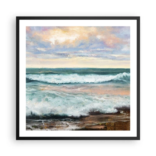 Plagát v čiernom ráme - Tu uhladíš dušu - 60x60 cm