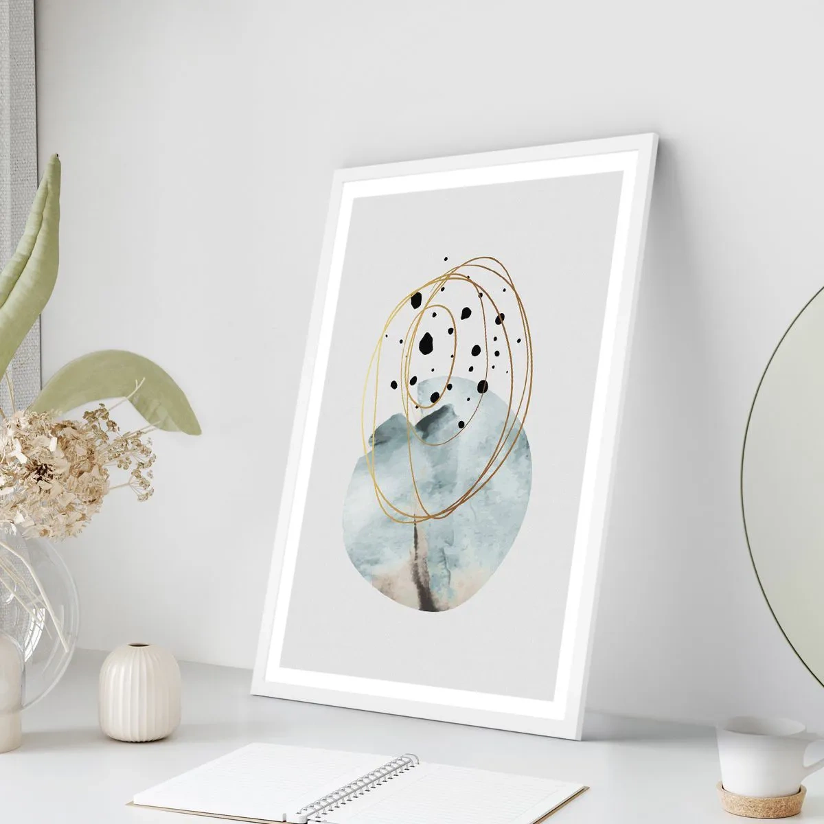 Plagát v bielom ráme - V objatí priestoru - 50x70 cm