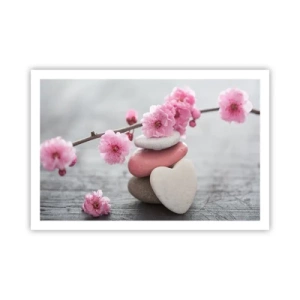 Plagát - Blaženosť s višňovým kvetom - 91x61 cm