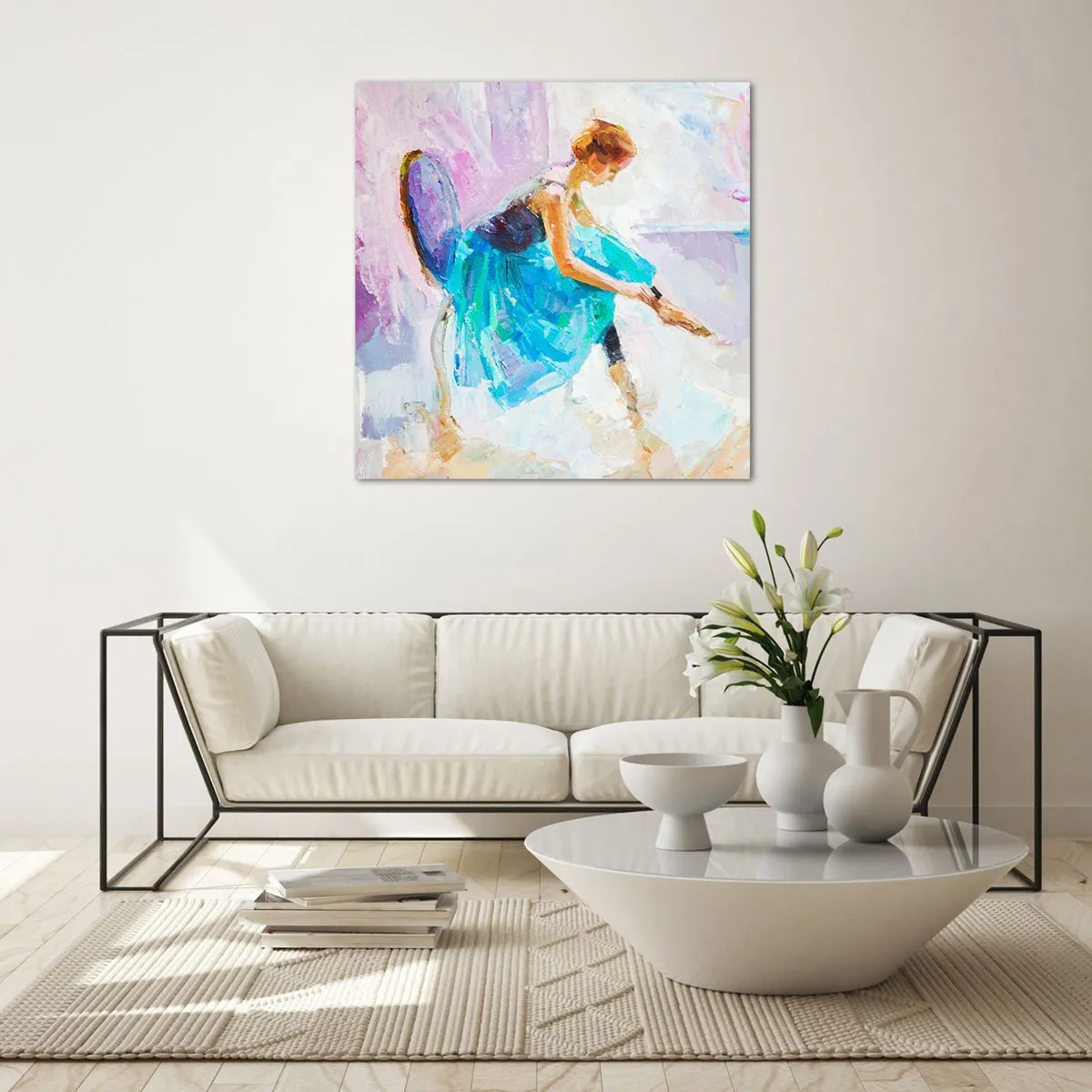 Obraz na skle - Nevyslovená vďaka, jemné kúzlo - 60x60 cm