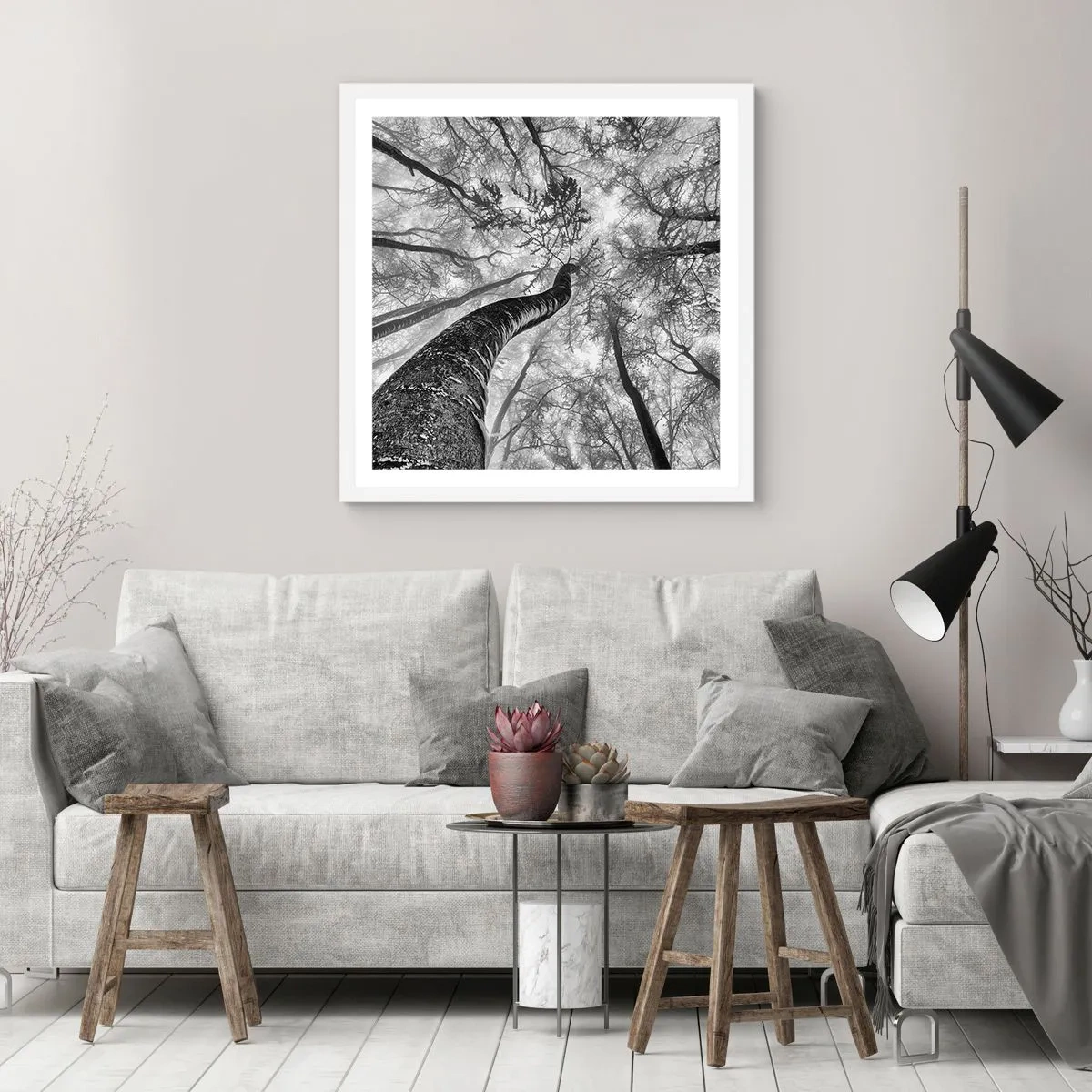 Plagát v bielom ráme - Závod ku svetlu - 50x50 cm