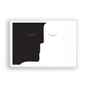 Plagát v bielom ráme - Jednota protikladov - 100x70 cm