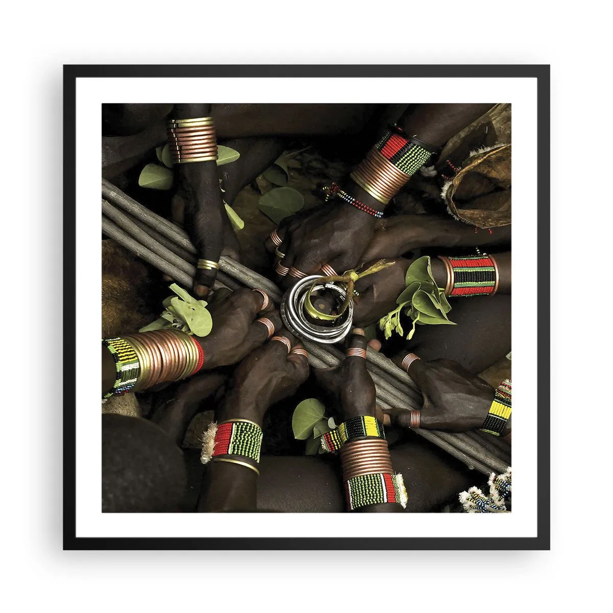 Plagát v čiernom ráme - Sme spolu - 60x60 cm