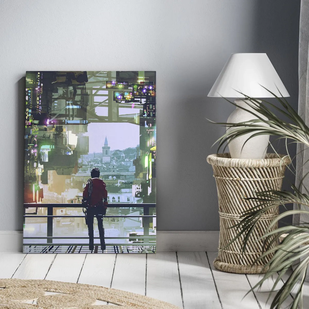 Obraz na plátne - Dva svety - 45x80 cm