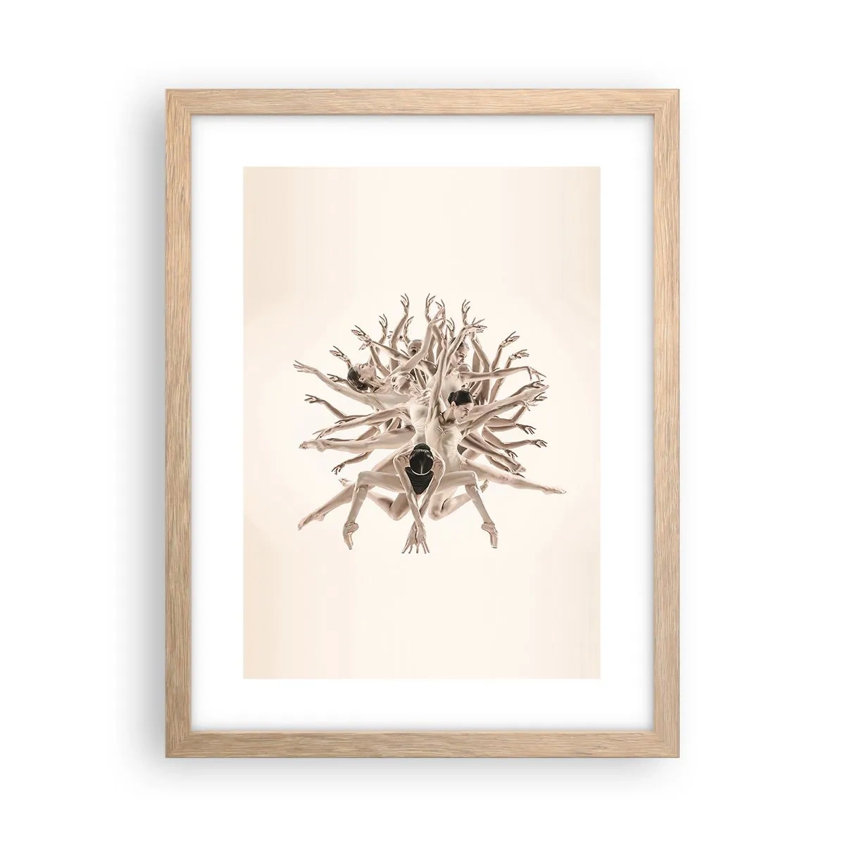 Plagát v ráme zo svetlého duba - Rozkvet v tanci - 30x40 cm