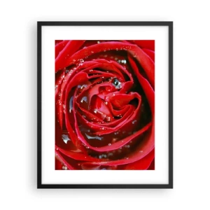 Plagát v čiernom ráme - V kvapkách rosy - 40x50 cm
