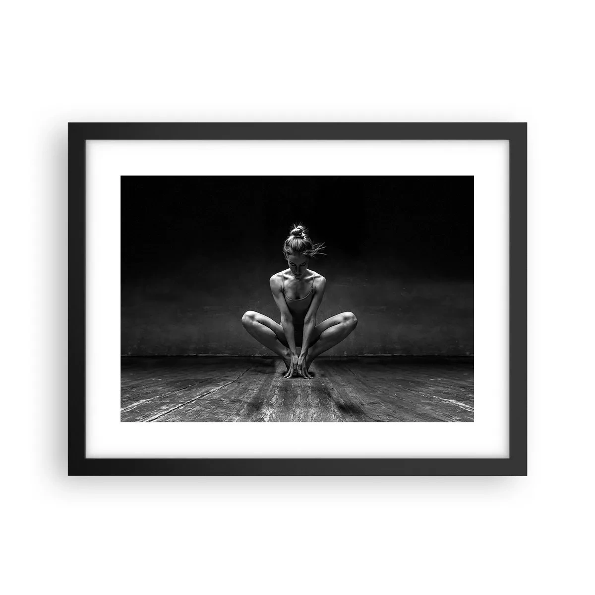 Plagát v čiernom ráme - Koncentrácia tanečnej energie - 40x30 cm