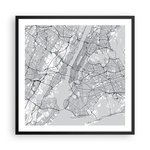 Plagát v čiernom ráme - Anatómia metropoly - 60x60 cm