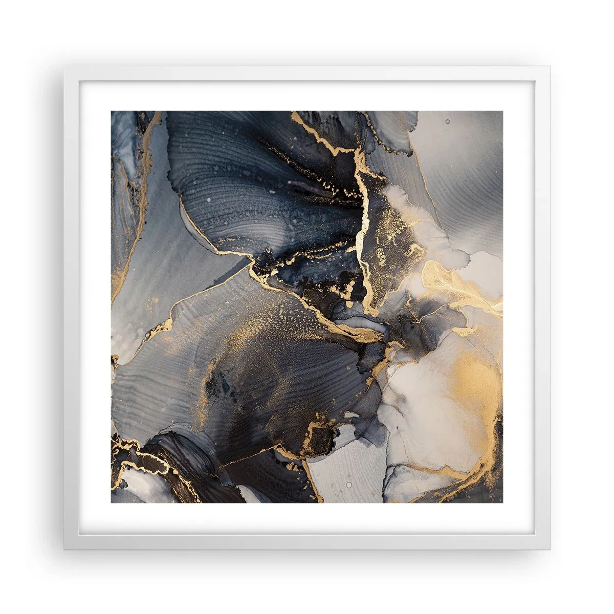 Plagát v bielom ráme - Život kameňa - 50x50 cm