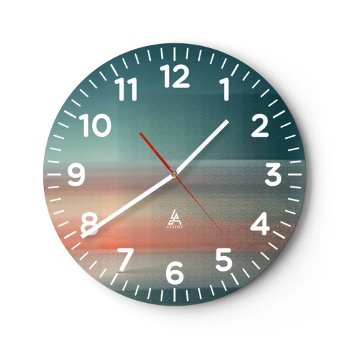 Nástenné hodiny - Abstrakcia: vlny svetla - 30x30 cm